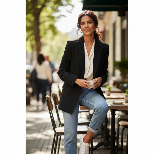Blazer Linne Preto — Elegância que Permanece