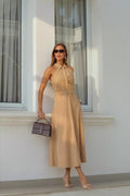 Vestido Alfaiataria Jade - Bege