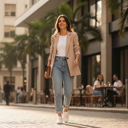 Blazer Linne Beige — O Clássico que Nunca Sai de Moda