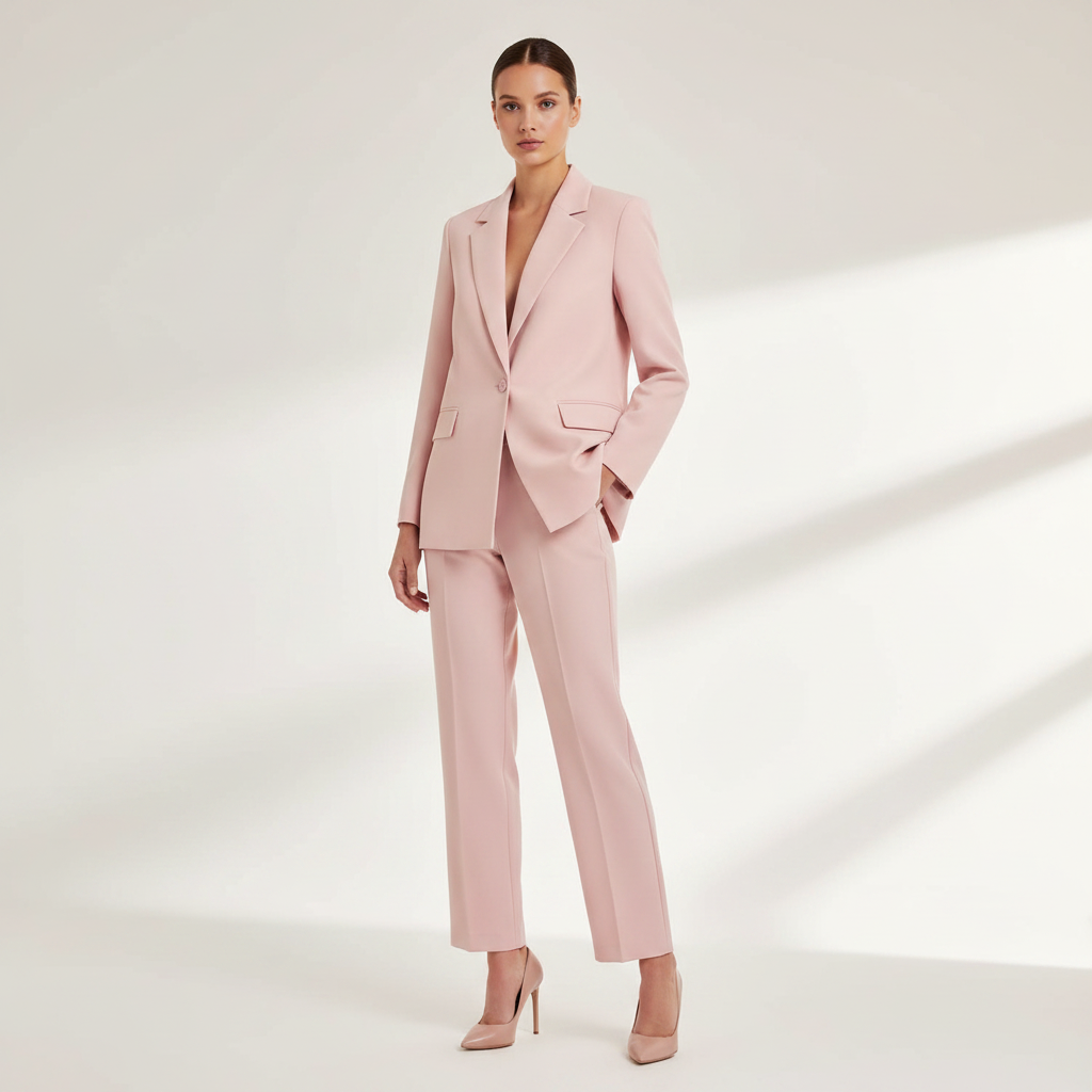 Blazer Linne Rosa Babycore — Feminilidade com Estrutura