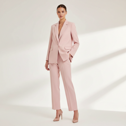 Blazer Linne Rosa Babycore — Feminilidade com Estrutura